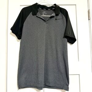 Nike Golf Men's Dry Raglan Polo • Black and Gray • Medium